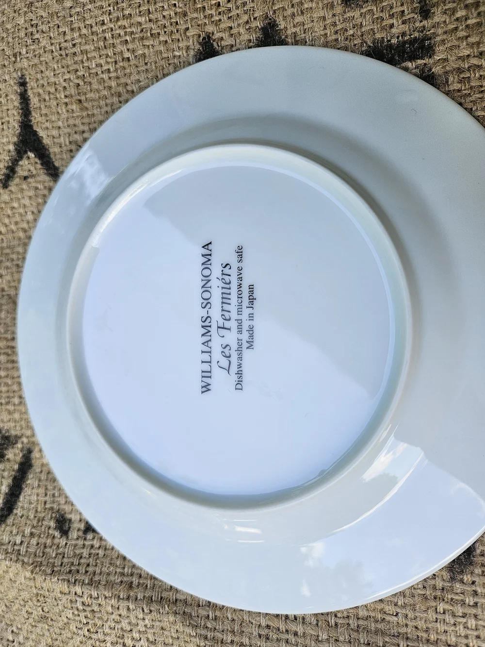 Williams-Sonoma Les Fermiers Salad Plate Windmill Orange Harvest Gold Trim